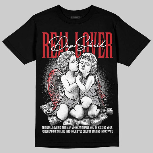 Jordan 4 OG “White Cement” DopeSkill T-Shirt Real Lover Graphic Streetwear - Black