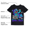 Aqua 6s DopeSkill Toddler Kids T-shirt Born To Be Rich Graphic