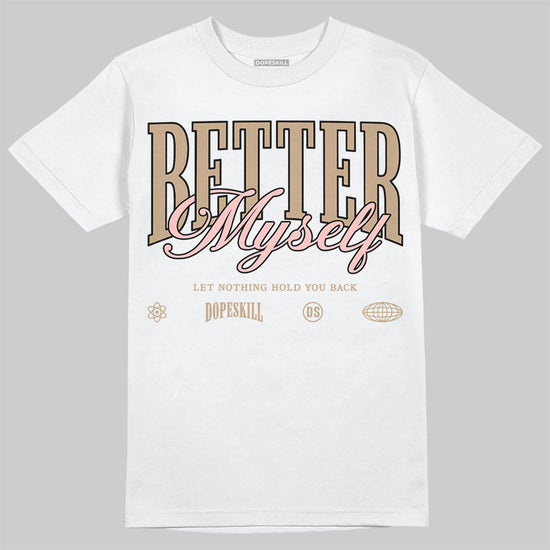 Nike Air Force 1 Low Canvas “Linen” DopeSkill T-Shirt Better Myself Graphic Streetwear - White