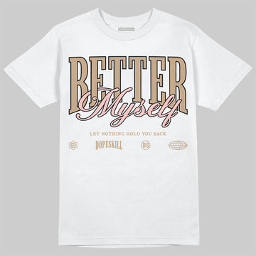 Nike Air Force 1 Low Canvas “Linen” DopeSkill T-Shirt Better Myself Graphic Streetwear - White