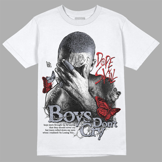 Jordan 4 “Bred Reimagined” DopeSkill T-Shirt Boys Don't Cry Graphic Streetwear - White 