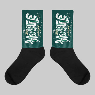 Oxidized Green 4s DopeSkill Sublimated Socks Hustle Graphic