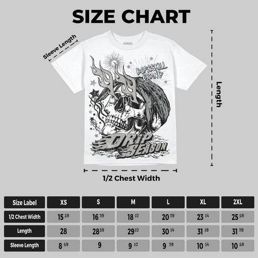 Cool Grey 9s DopeSkill Oversize Print T-Shirt Drip Season Graphic