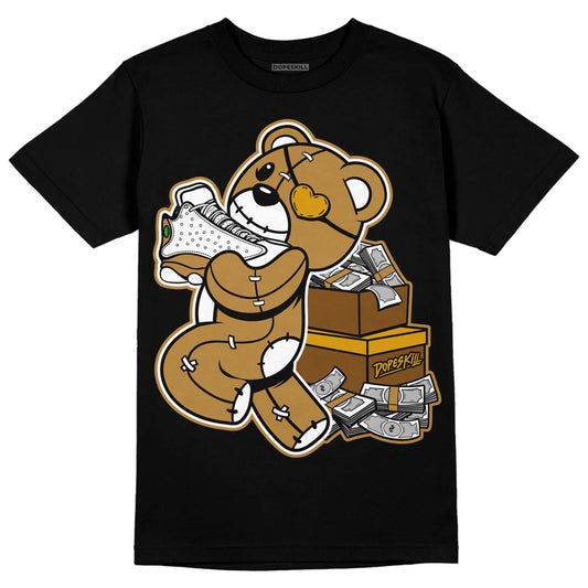 Jordan 13 Wheat 2023 DopeSkill T-Shirt Bear Steals Sneaker Graphic Streetwear - Black