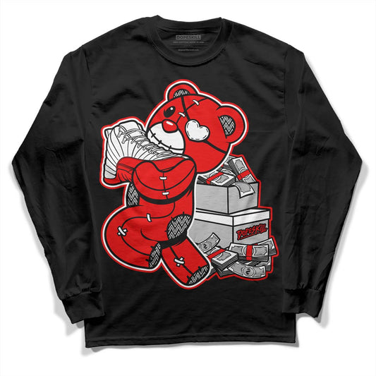 Jordan 12 “Cherry” DopeSkill Long Sleeve T-Shirt Bear Steals Sneaker Graphic Streetwear - Black