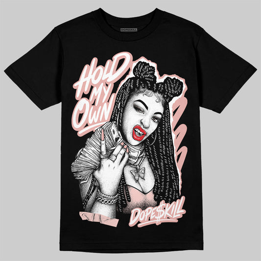 Lanvin Leather Curb Glitter Pale Pink DopeSkill T-Shirt New H.M.O Graphic Streetwear - Black