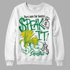 Jordan 5 “Lucky Green” DopeSkill Sweatshirt Speak It Graphic Streetwear - White
