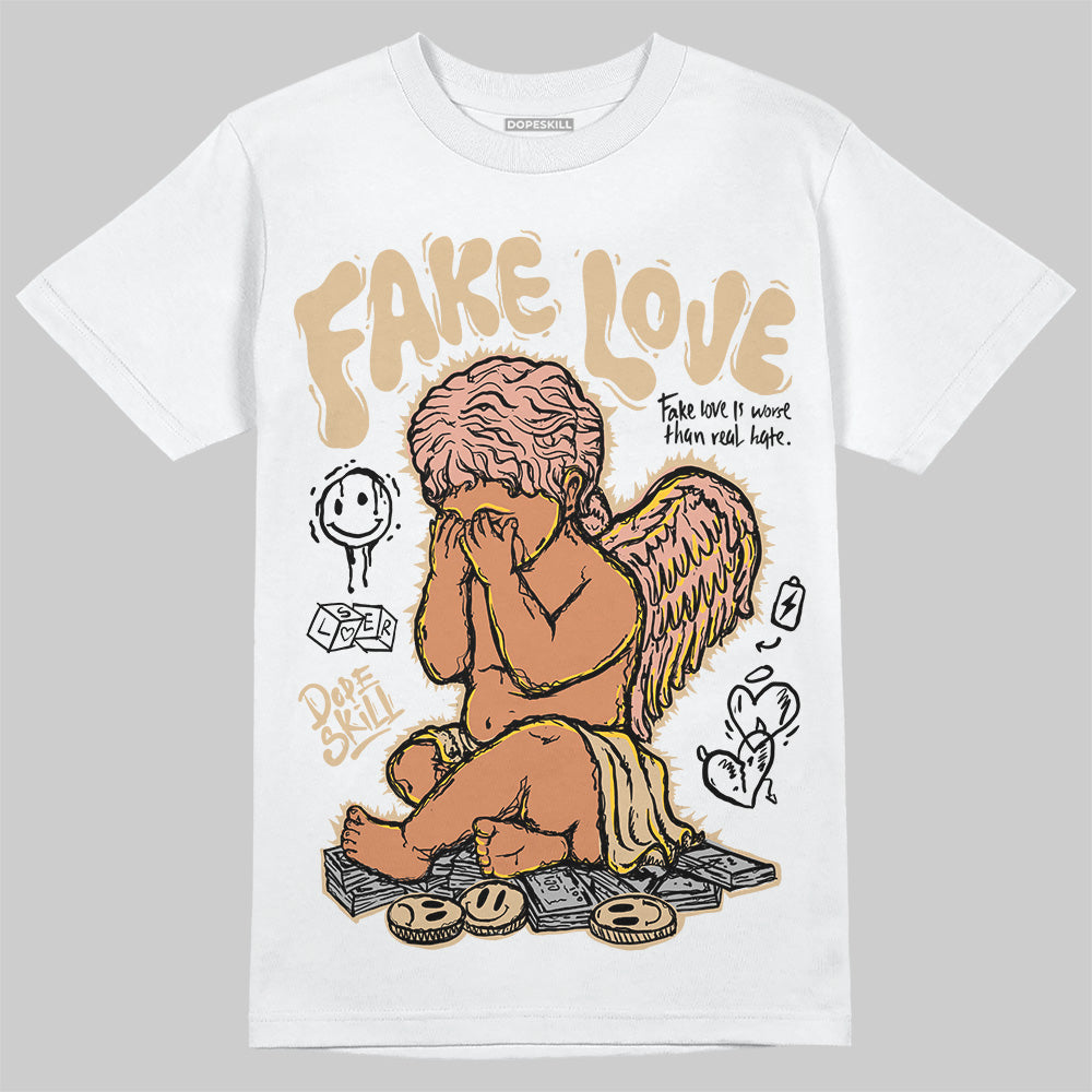 TAN Sneakers DopeSkill T-Shirt False Love Graphic Streetwear - White