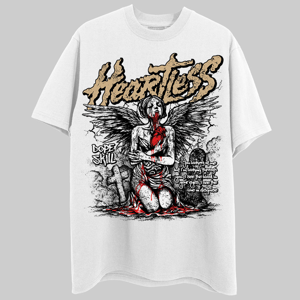 TAN Sneakers DopeSkill T-Shirt Heartless Graphic Streetwear - White