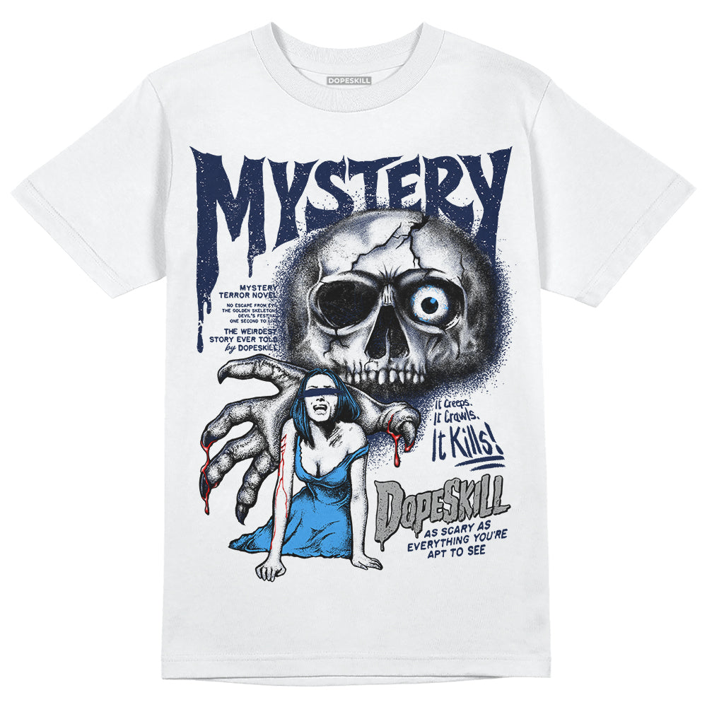 Jordan Spiz’ike Low “White/Obsidian” DopeSkill T-Shirt Mystery Ghostly Grasp Graphic Streetwear - White