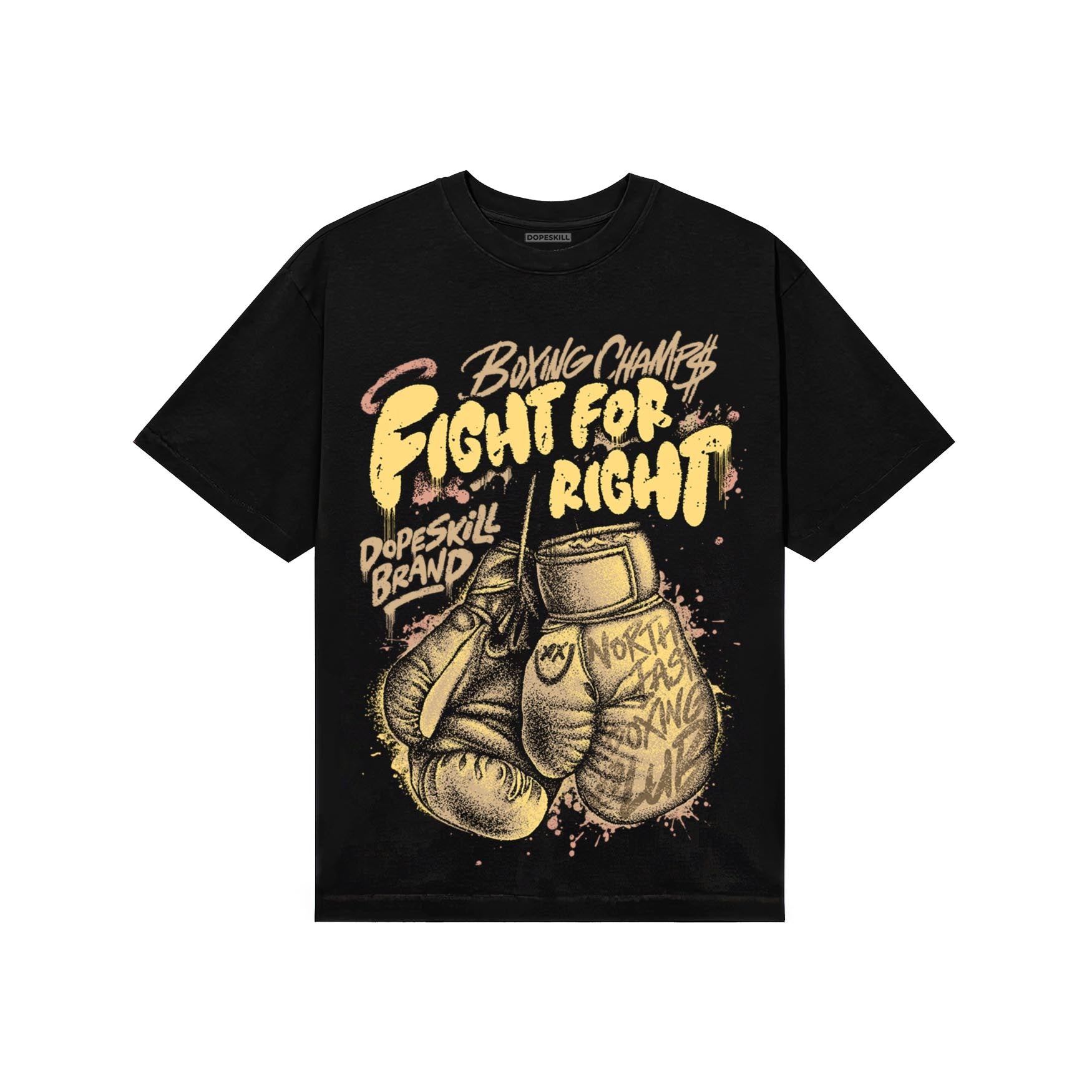 TAN Sneakers DopeSkill T-Shirt Fight For Right Graphic Streetwear - black