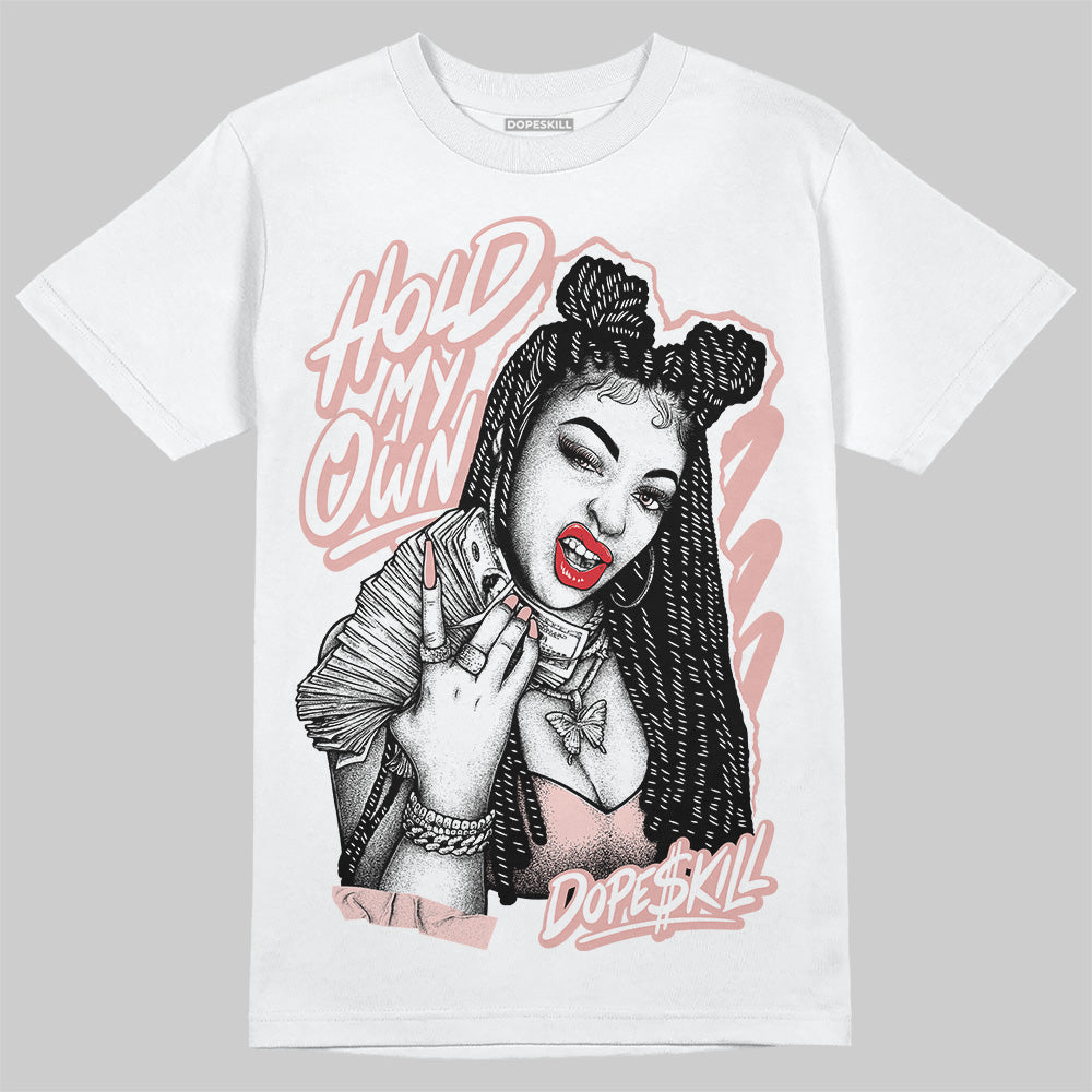 Lanvin Leather Curb Glitter Pale Pink DopeSkill T-Shirt New H.M.O Graphic Streetwear - White