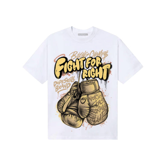 TAN Sneakers DopeSkill T-Shirt Fight For Right Graphic Streetwear - White