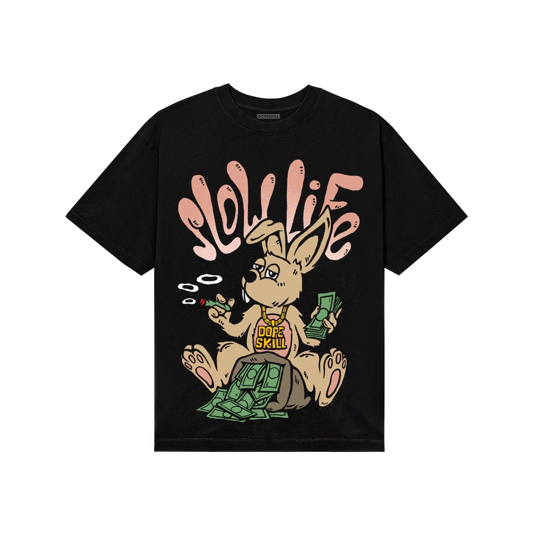 TAN Sneakers DopeSkill T-Shirt Slow Life Graphic Streetwear - Black
