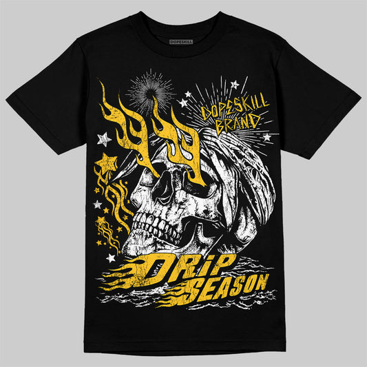 Yellow Sneakers DopeSkill T-Shirt Drip Season Graphic Streetwear - Black