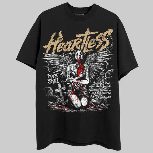 TAN Sneakers DopeSkill T-Shirt Heartless Graphic Streetwear - Black