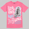 Jordan 3 GS “Cobalt Bliss” DopeSkill T-Shirt Real Ones Move In Silence Graphic Streetwear - Safety Pink