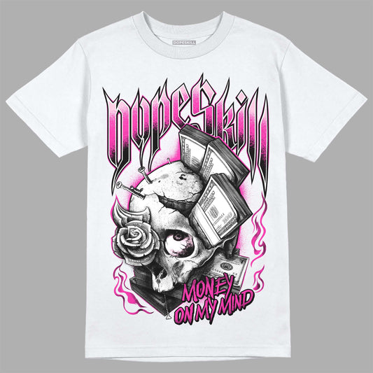 Pink Sneakers DopeSkill T-Shirt Money On My Mind Graphic Streetwear - White 