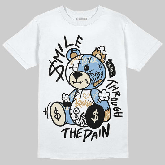 Nike Air Diamond Turf Must Be the Money DopeSkill T-Shirt Smile Through The Pain Graphic Streetwear - White