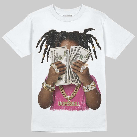 Asics Gel-1130 Pink Glo/ Black DopeSkill T-Shirt Rich Youth Graphic Streetwear - White