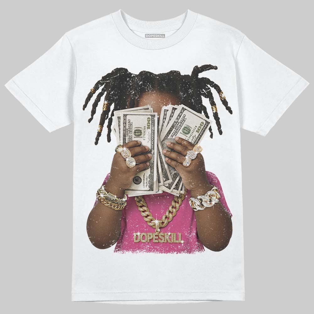 Asics Gel-1130 Pink Glo/ Black DopeSkill T-Shirt Rich Youth Graphic Streetwear - White