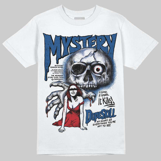 Jordan 1 Low OG “Storm Blue” DopeSkill T-Shirt Mystery Ghostly Grasp Graphic Streetwear - White
