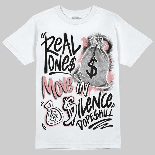 Harris Tweed x Wmns Dunk Low 'Black Phantom' DopeSkill T-Shirt Real Ones Move In Silence Graphic Streetwear - White