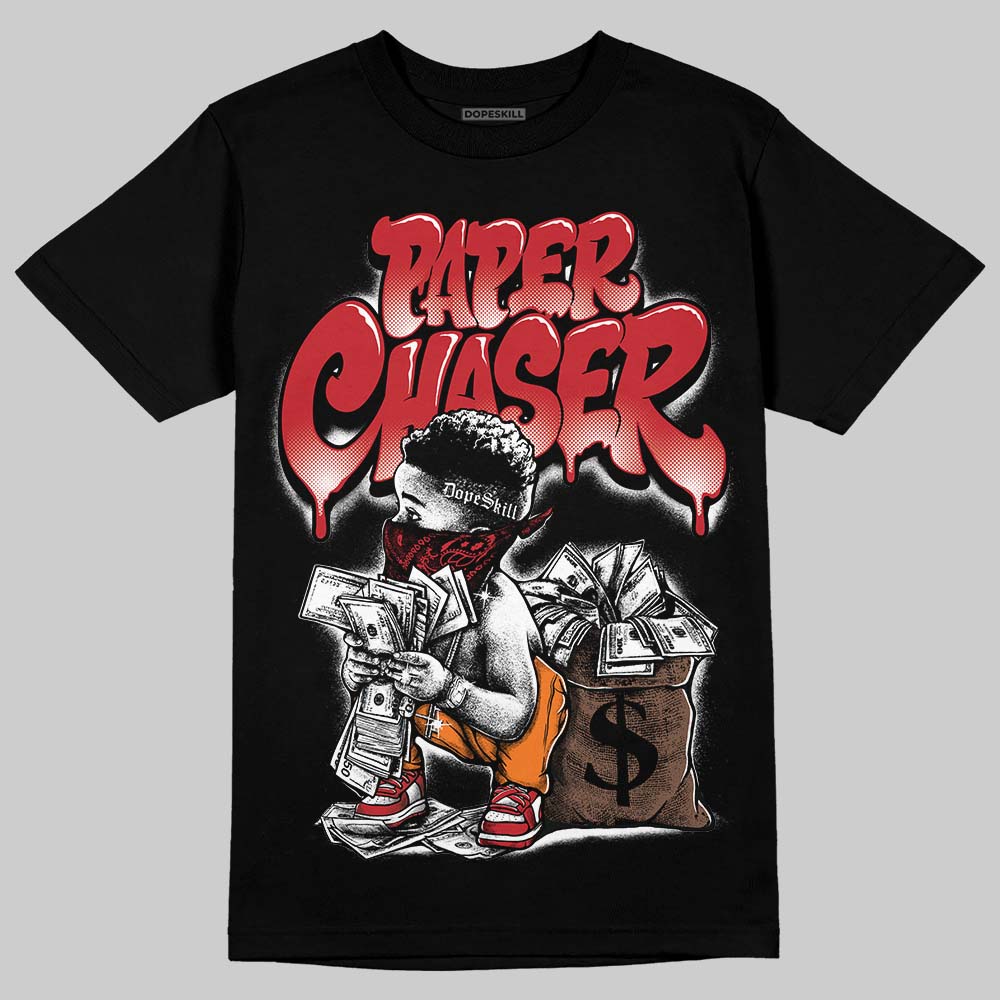 Jordan 1 Low OG "Chicago" DopeSkill T-Shirt Paper Chaser Boy Graphic Streetwear - Black