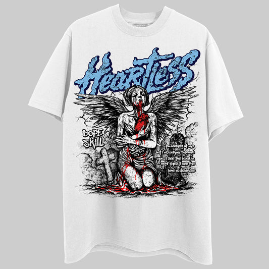 University Blue Sneakers DopeSkill T-Shirt Heartless Graphic Streetwear - White