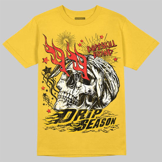 Yellow Sneakers DopeSkill T-Shirt Drip Season Graphic Streetwear - Gold