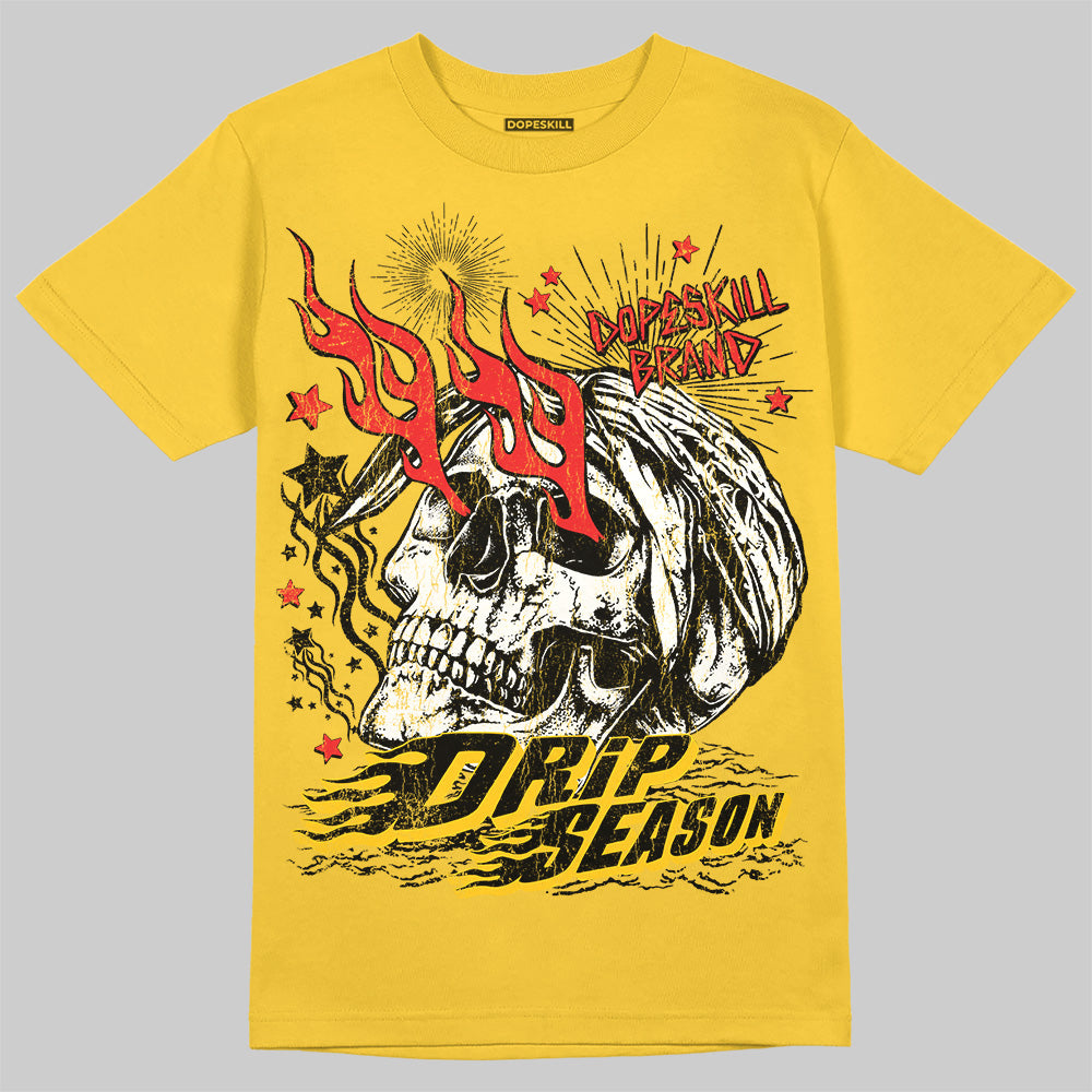 Yellow Sneakers DopeSkill T-Shirt Drip Season Graphic Streetwear - Gold