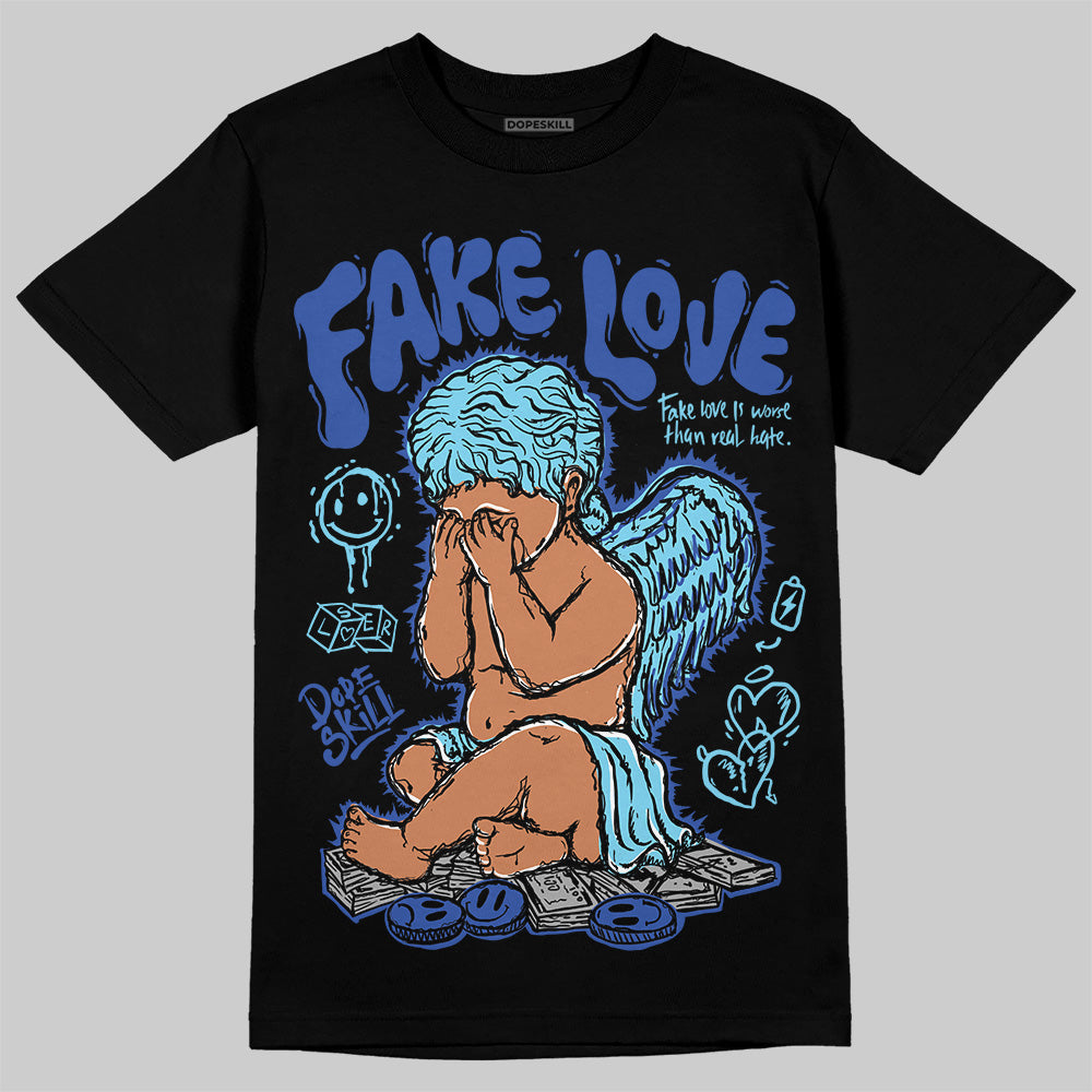 Dunk Low Argon DopeSkill T-Shirt False Love Graphic Streetwear - Black