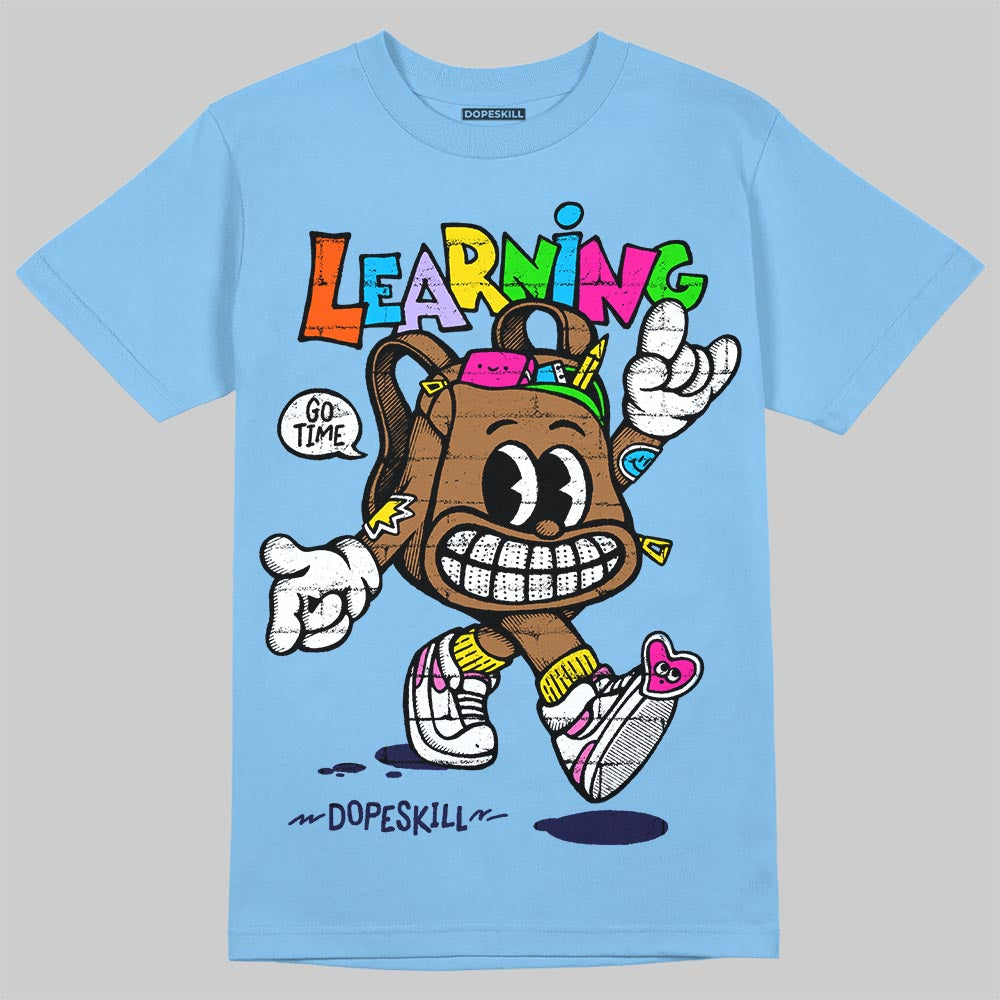 University Blue Sneakers DopeSkill T-Shirt Learning Graphic Streetwear - Carolina Blue