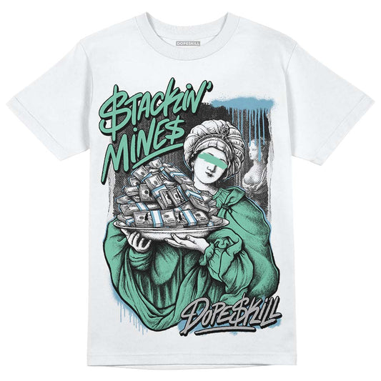 Jordan 3 "Green Glow" DopeSkill T-Shirt Stackin Mines Graphic Streetwear - White