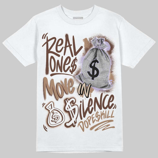 Harris Tweed x Wmns Dunk Low 'Sesame' DopeSkill T-Shirt Real Ones Move In Silence Graphic Streetwear - White