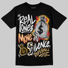 Jordan 12 Retro 'Taxi' 2025 DopeSkill T-Shirt Real Ones Move In Silence Graphic Streetwear - Black
