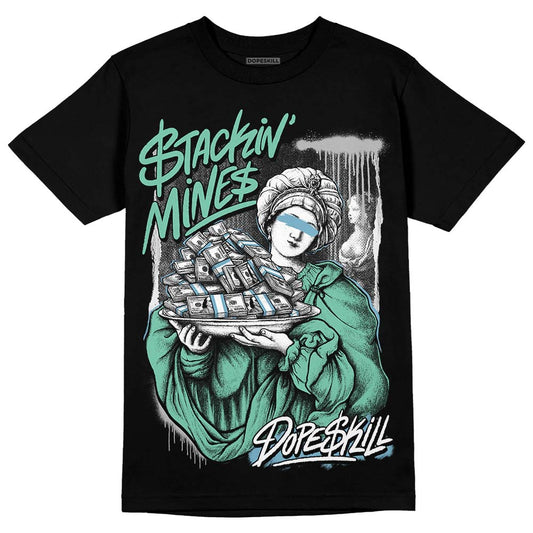 Jordan 3 "Green Glow" DopeSkill T-Shirt Stackin Mines Graphic Streetwear - Black