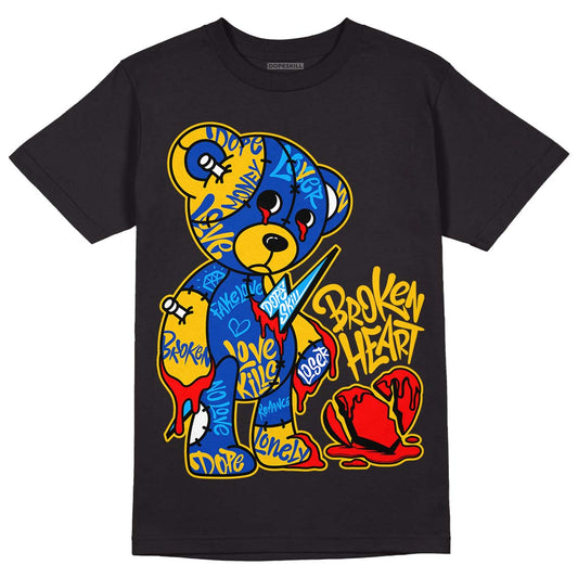 Jordan 14 “Laney” DopeSkill T-Shirt Broken Heart Graphic Streetwear - Black