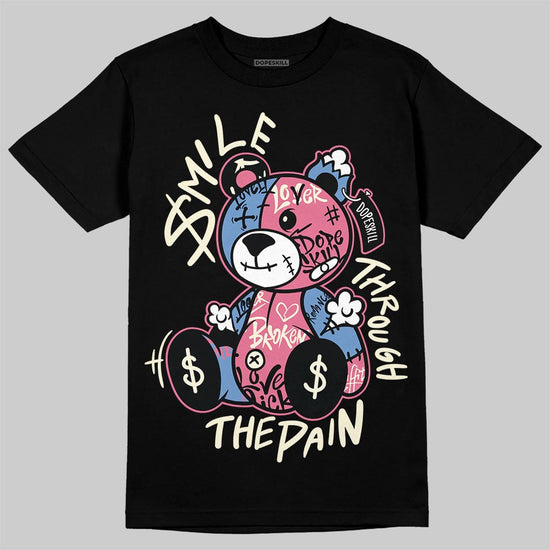 Jordan 1 High OG "Self-Expression" DopeSkill T-Shirt Smile Through The Pain Graphic Streetwear - Black