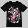 Jordan 1 High OG "Self-Expression" DopeSkill T-Shirt Smile Through The Pain Graphic Streetwear - Black
