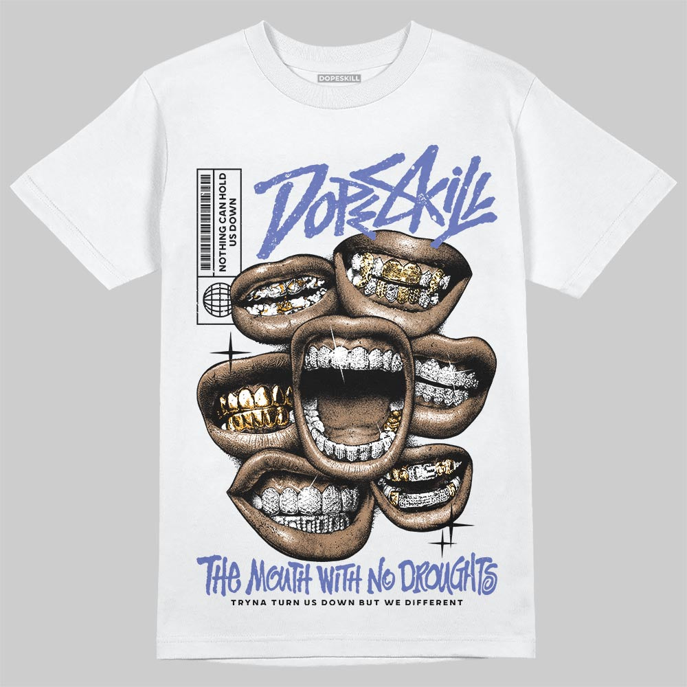 Air Max 90 x Patta Sapphire and Particle Grey DopeSkill T-Shirt The Mouth With No Droughts Graphic Streetwear - White