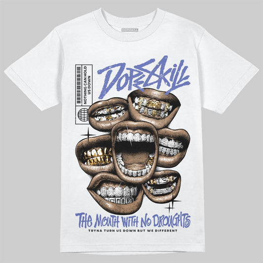 Air Max 90 x Patta Sapphire and Particle Grey DopeSkill T-Shirt The Mouth With No Droughts Graphic Streetwear - White