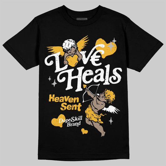 Jordan 5 'Tokyo' DopeSkill T-Shirt New Love Heals Graphic Streetwear - black