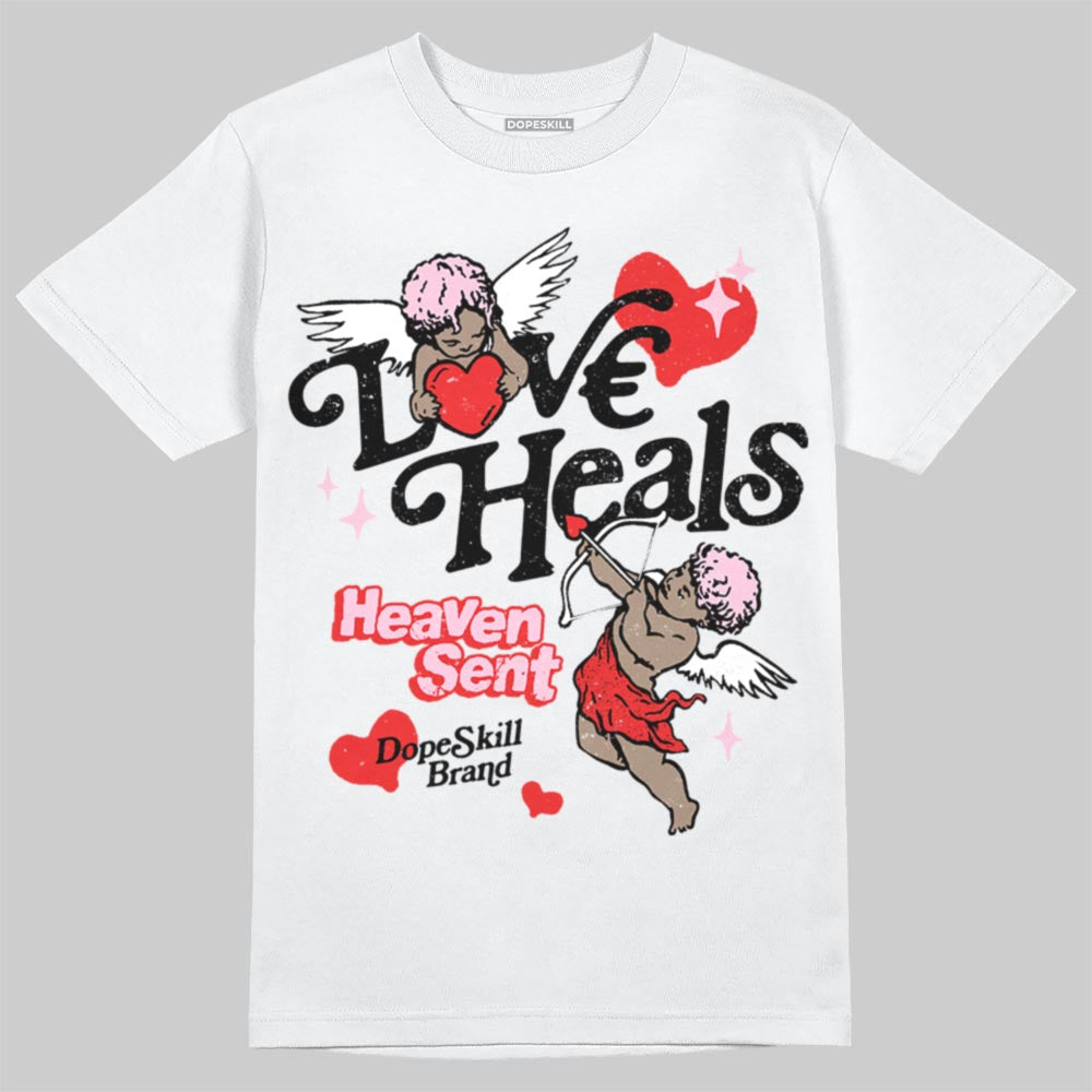 Awake NY x Air Jordan 5 Arctic Pink DopeSkill T-Shirt New Love Heals Graphic Streetwear - White