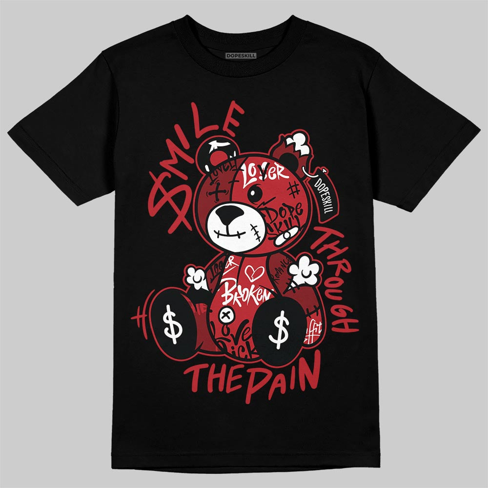 Air Foamposite One Cough Drop (2025) DopeSkill T-Shirt Smile Through The Pain Graphic Streetwear - Black