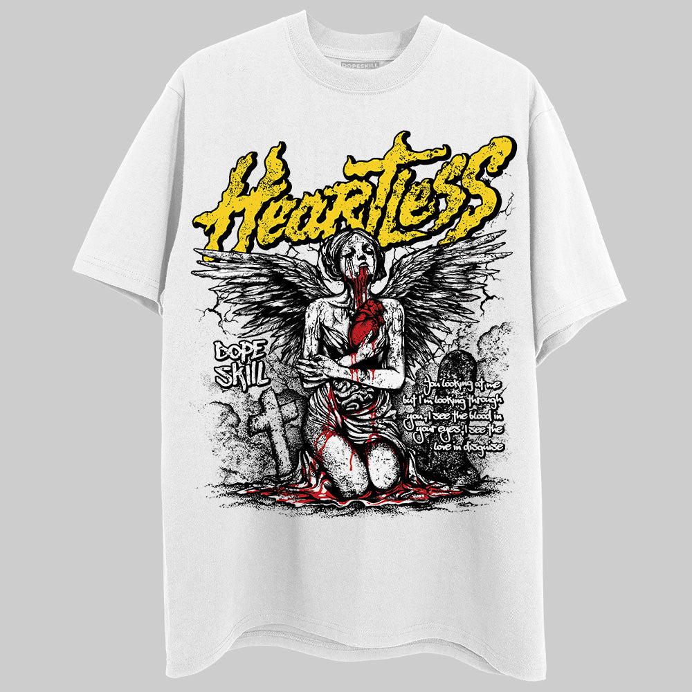 Jordan 4 Thunder DopeSkill T-Shirt Heartless Graphic Streetwear - White