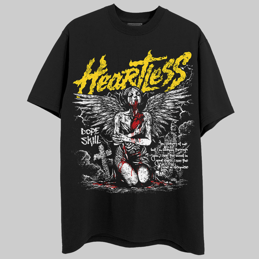 Jordan 4 Thunder DopeSkill T-Shirt Heartless Graphic Streetwear - Black