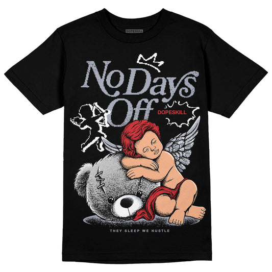 Jordan 4 “Bred Reimagined” DopeSkill T-Shirt New No Days Off Graphic Streetwear - Black