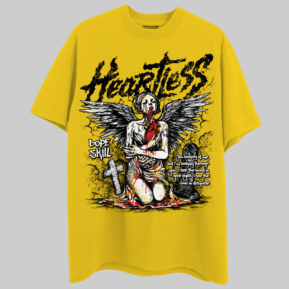 Yellow Sneakers DopeSkill Gold T-Shirt Heartless Graphic Streetwear