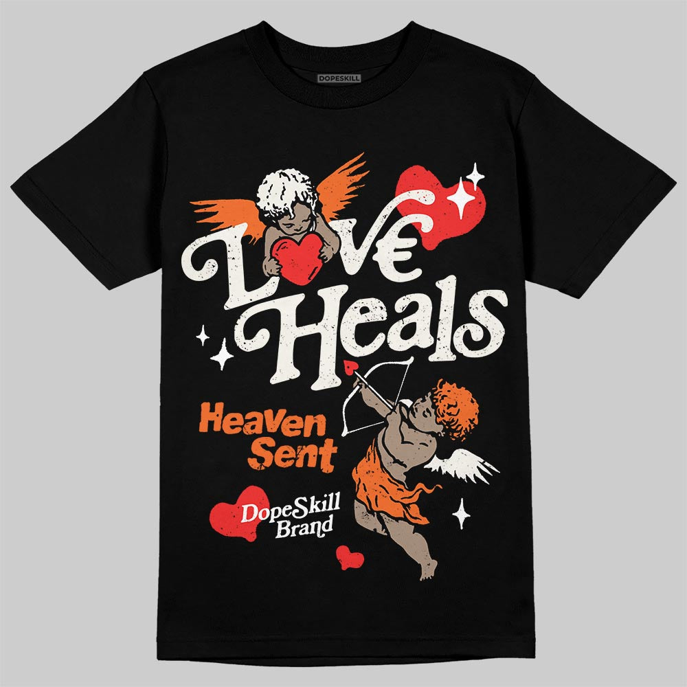 Jordan 1 Retro High OG Shattered Backboard (2025) DopeSkill T-Shirt New Love Heals Graphic Streetwear - black